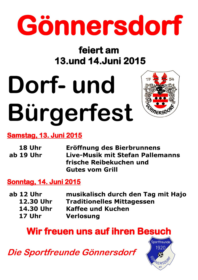 Dorf- und Bürgerfest Gönnersdorf 2015